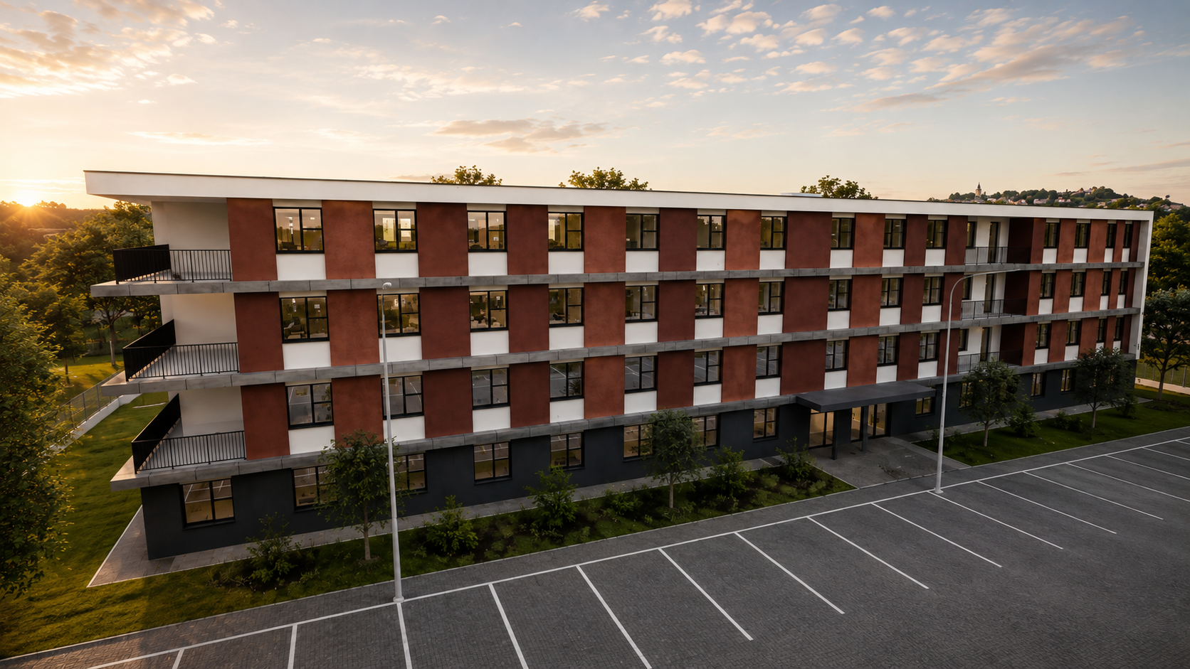 Munkásszálló komplexum kivitelezés — projektkép